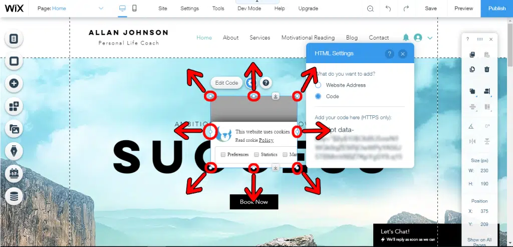 Wix cookie consent plugin