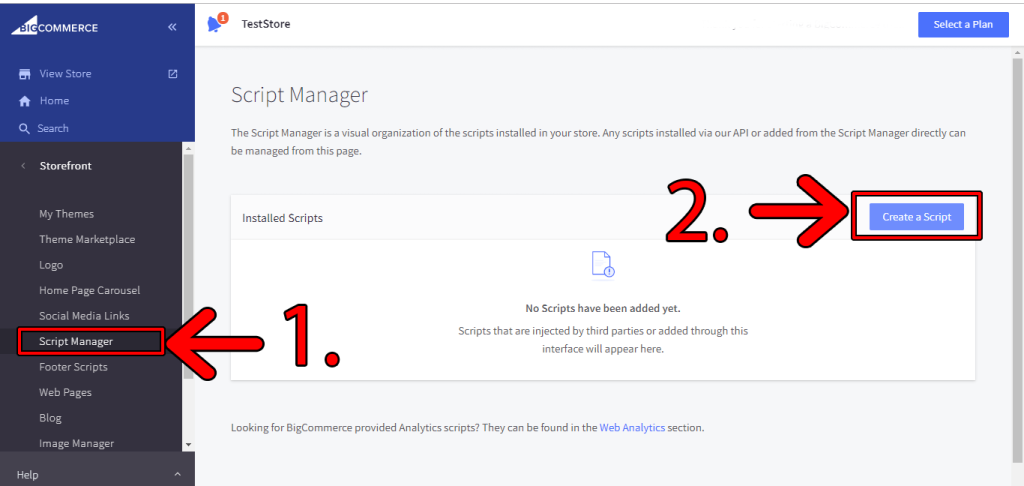 add script in big commerce