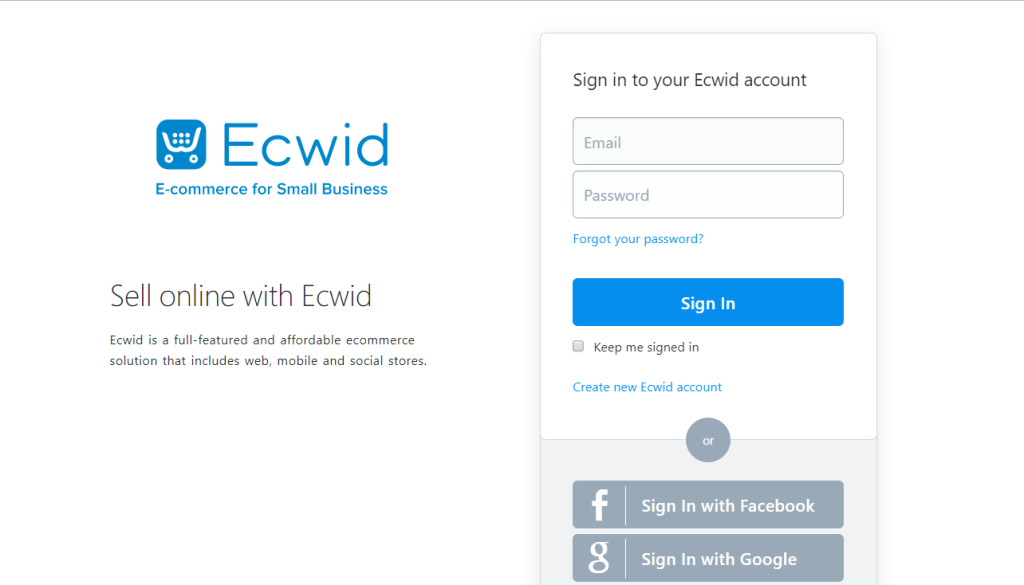 Ecwid e-commerce for small business